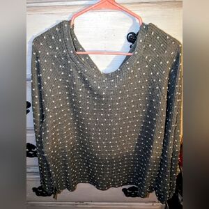 Blu Pepper Grey Polka Dot Sweater w/ Bowtie in back